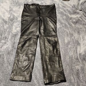 Black leather pants. Size 6